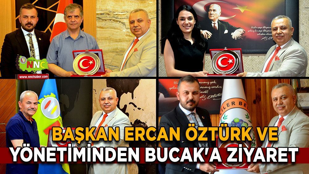 Dernek Başkanı Ercan Öztürk ve yönetiminde Bucak'a ziyaret! Plaket takdim etti