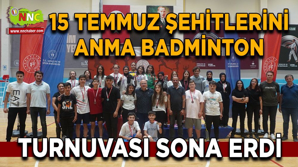  15 Temmuz Şehitlerini Anma Badminton Turnuvası büyük bir heyecanla sona erdi