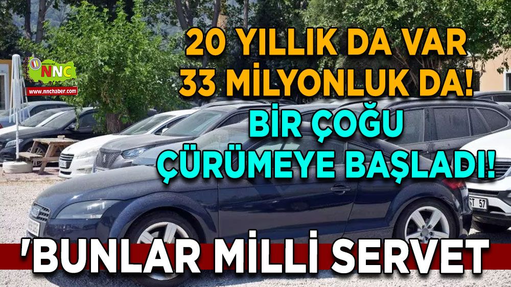 20 yıllık da var 33 milyonluk da! Bir çoğu çürümeye başladı! 'Bunlar milli servet