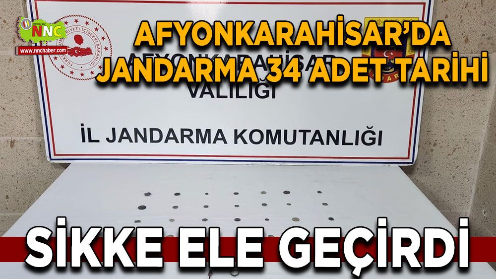 Afyonkarahisar’da jandarma tarihi sikkeler ele geçirdi