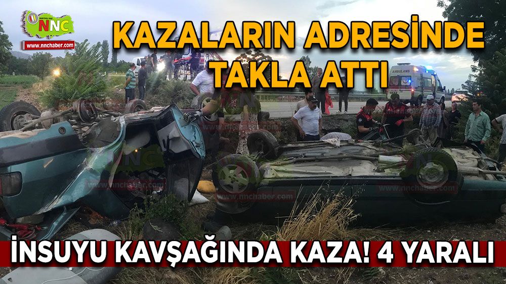 Antalya Burdur karayolunda kaza! 4 kişi yaralandı