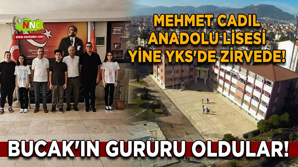 Bucak'ın gururu oldular! Mehmet Cadıl Anadolu Lisesi Yine YKS'de Zirvede!