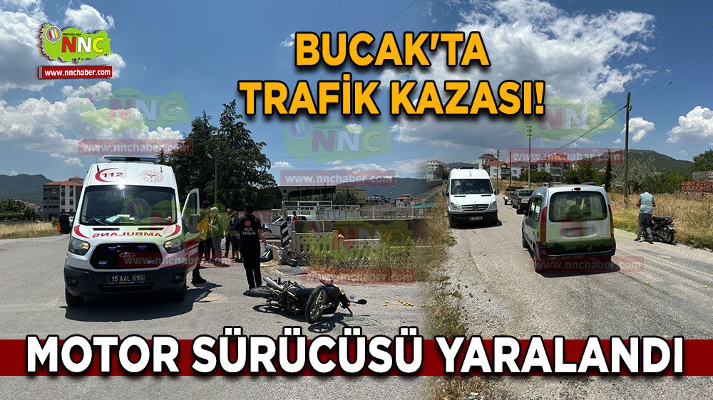 Bucak'ta trafik kazası! Kavşaktaki kazada sürücü yaralandı