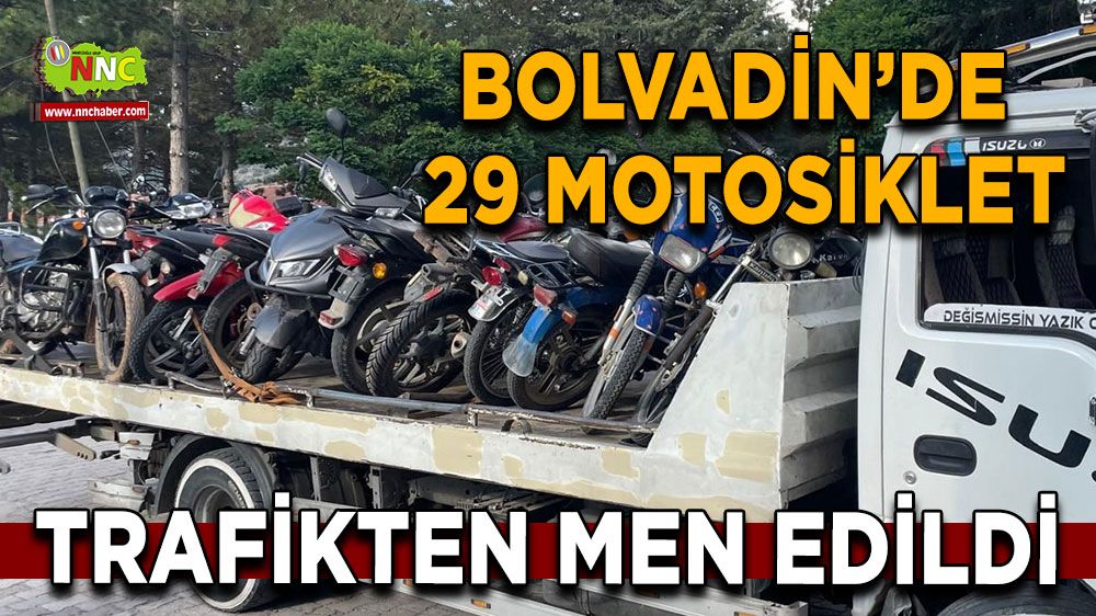 Denetimde 29 motosiklet trafikten men edildi