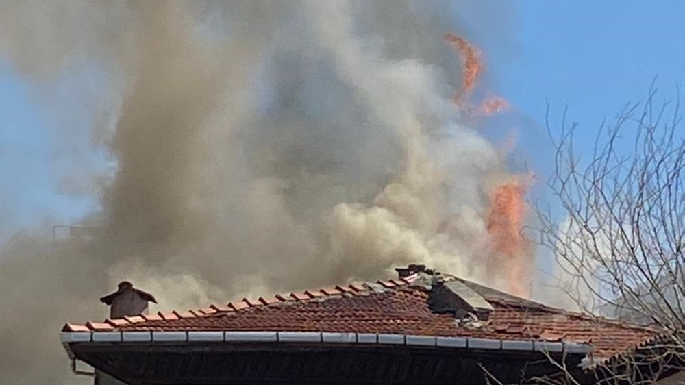 Denizli'de tarihi konakta yangın paniğe neden oldu