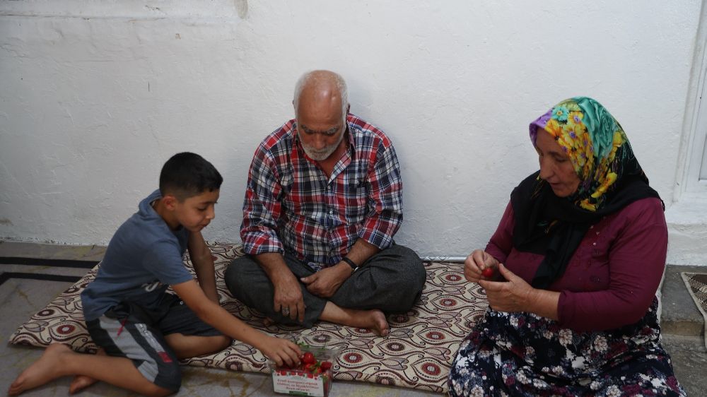 Gaziantep Büyükşehir Belediyesi seranın ürünleri yaşlılara dağıtıldı