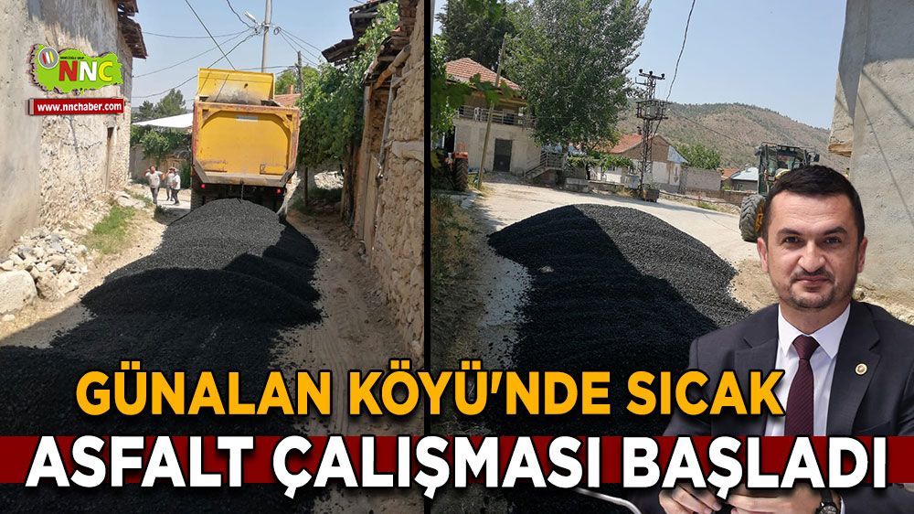 Günalan Köyü'nde sıcak asfalt çalışması başladı
