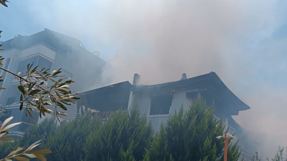  Nazilli'de villada yangın Ekipler seferber oldu
