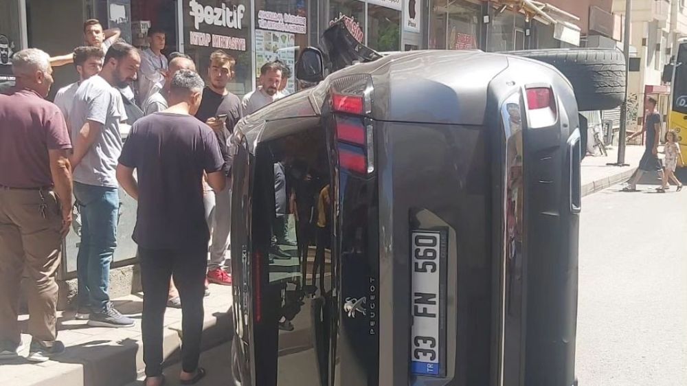 Siirt'te kaza kontrolden çıkan araç devrildi