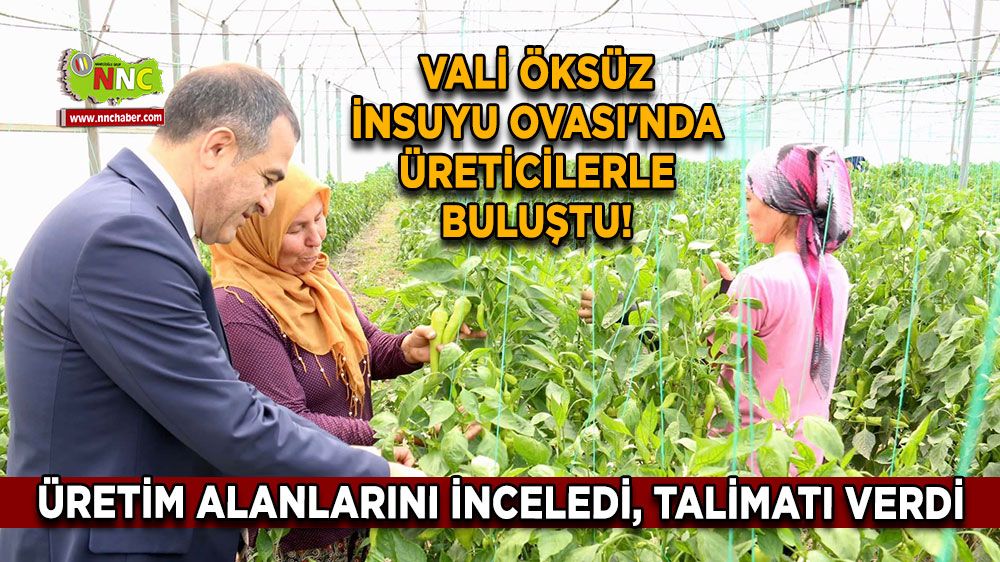 Türker Öksüz İnsuyu Ovası'nda üreticilerle buluştu! Üretim alanlarını inceledi, talimatı verdi