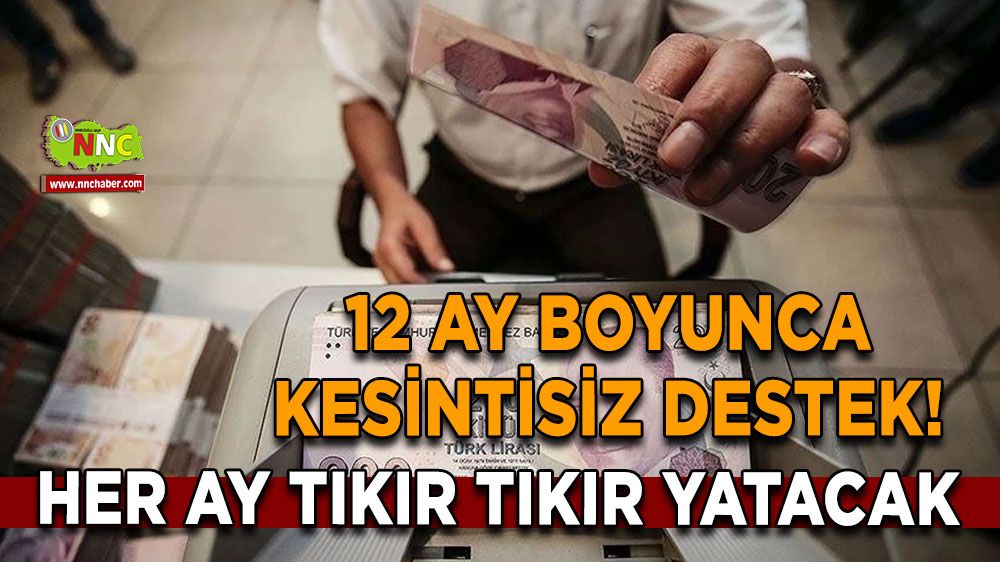 12 ay boyunca kesintisiz destek! Her ay tıkır tıkır yatacak