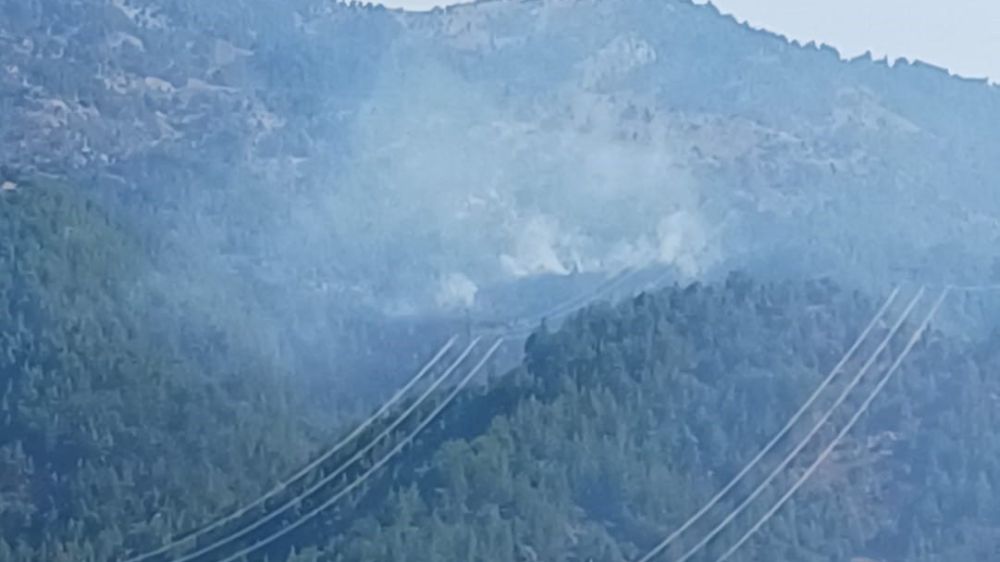 Adana'da yangında helikopter düştü