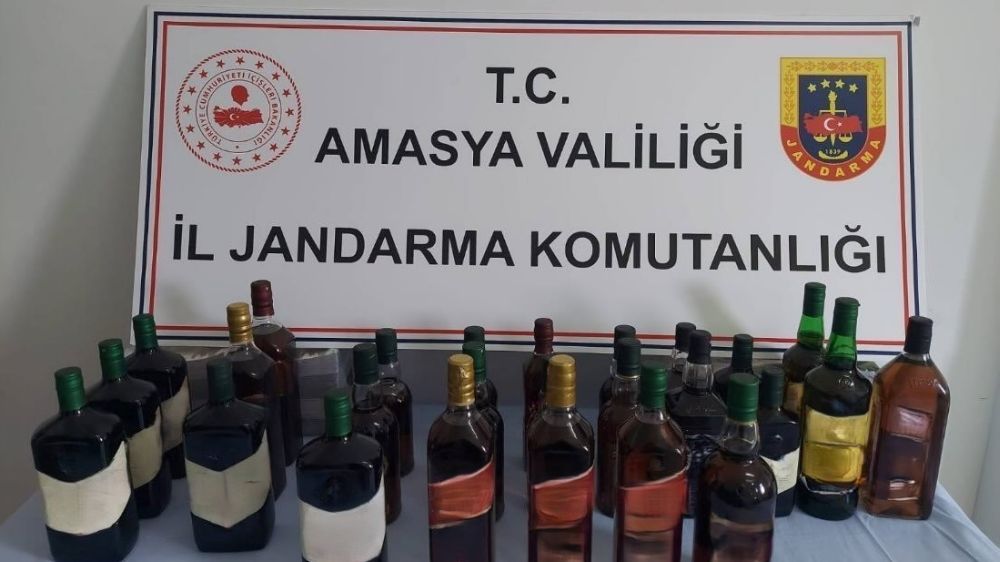 Amasya’da kaçak alkol operasyonu