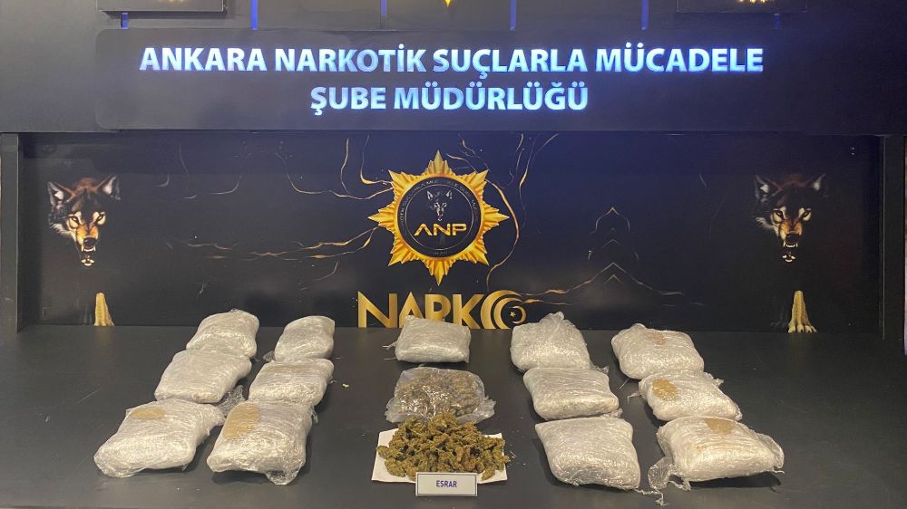 Ankara Mamak'ta 10 kilogram esrar ele geçirildi