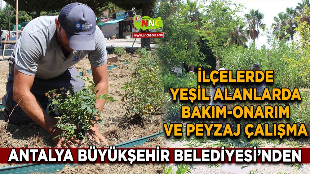 Antalya Büyükşehir’den ilçelerde peyzaj çalışması