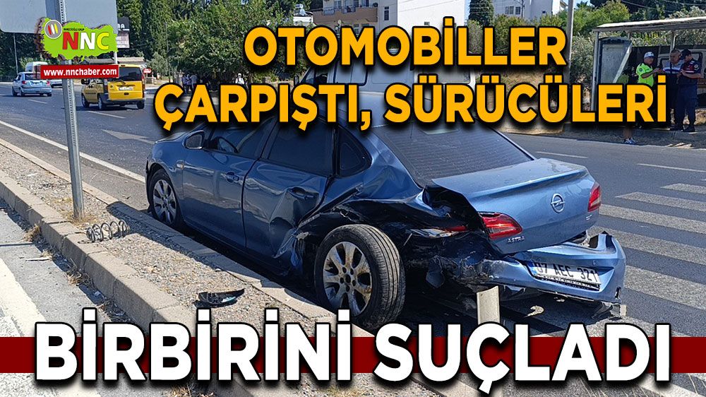 Antalya'da 2 kişinin yaralanmasıyla sonuçlanan kazayı trafik polisine anlatan sürücüler, birbirlerini suçladı