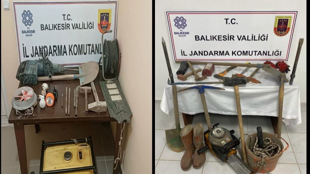 Balıkesir İl Jandarma Komutanlığı izinsiz kazıya geçit vermedi