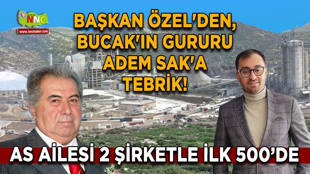 Başkan Bilal Özel'den, Bucak'ın gururu Adem Sak'a tebrik!