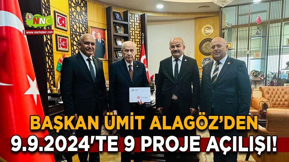 Başkan Ümit Alagöz’den 9.9.2024'te 9 Proje Açılışı!