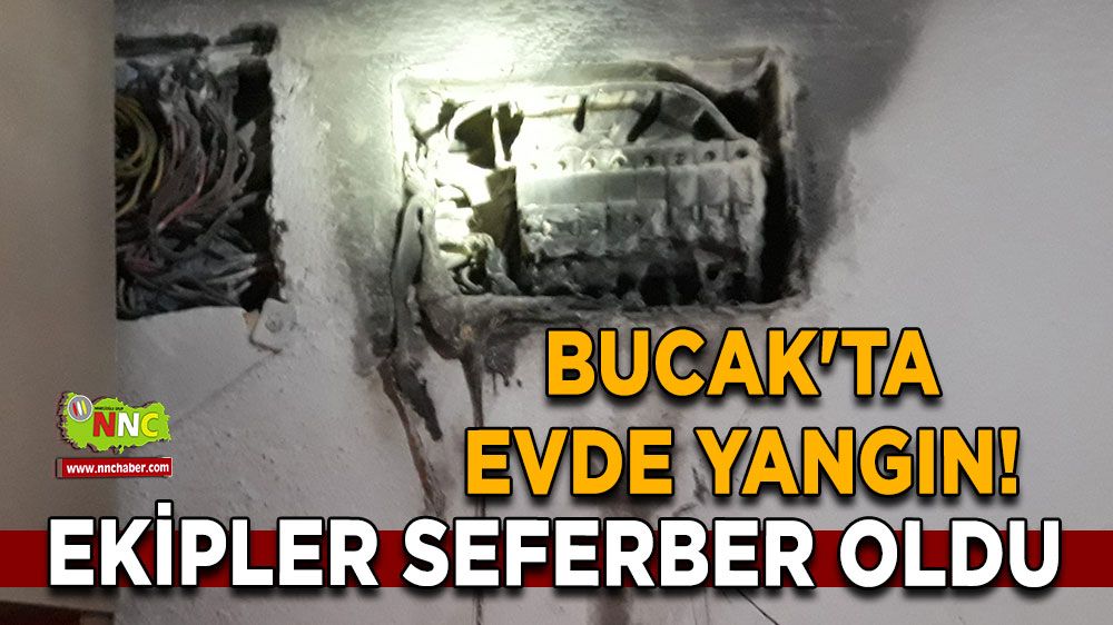 Bucak'ta evde yangın! Ekipler seferber oldu