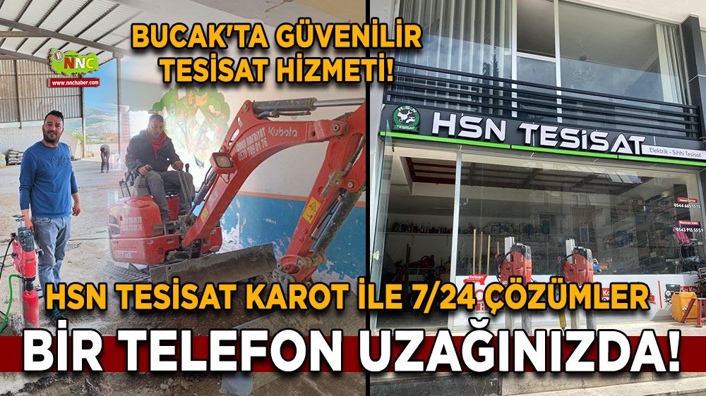 Bucak'ta güvenilir tesisat hizmeti! HSN Tesisat Karot ile 7/24 çözümler