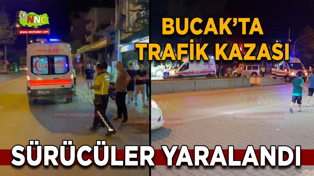 Bucak'ta motosiklet kazası, sürücüler yaralandı