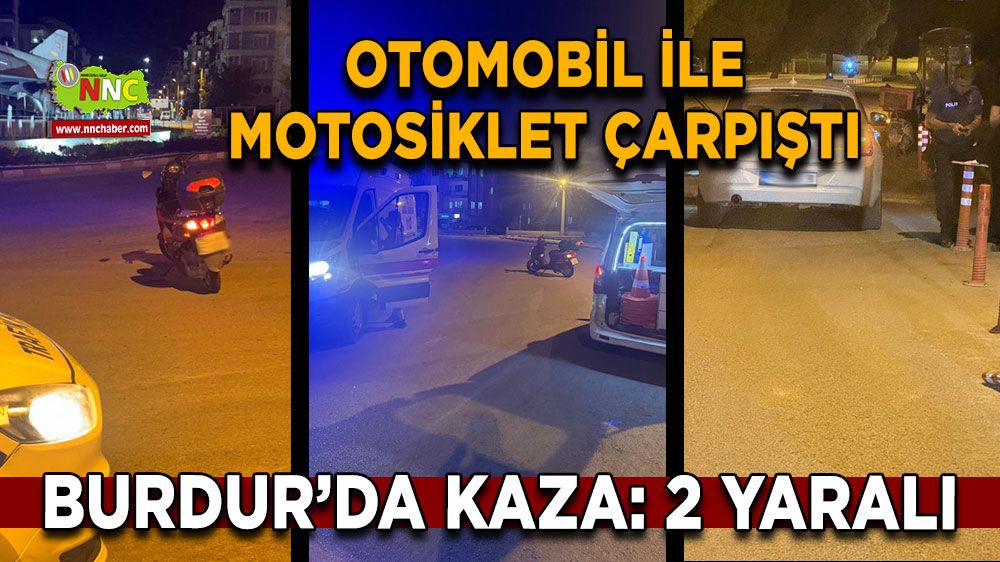  Burdur’da trafik kazası yaşlı çift yaralandı