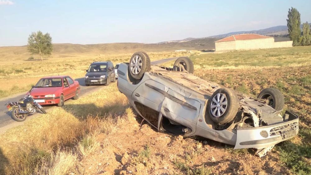 Çorum'da trafik kazası 1 kişi yaralandı