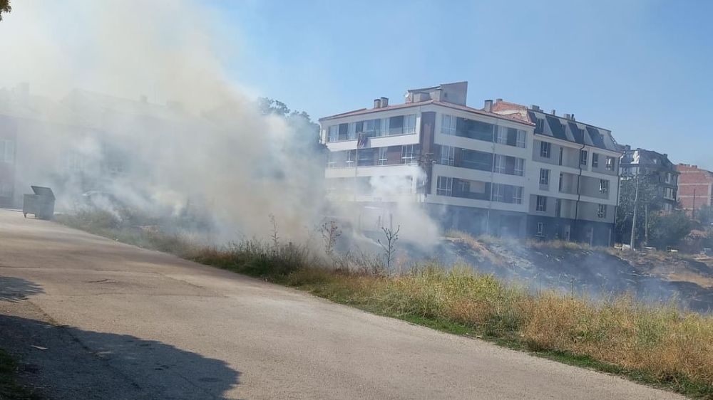 Eskişehir'de çıkan ot yangını itfaiyenin müdahalesiyle kontrol altına alındı 