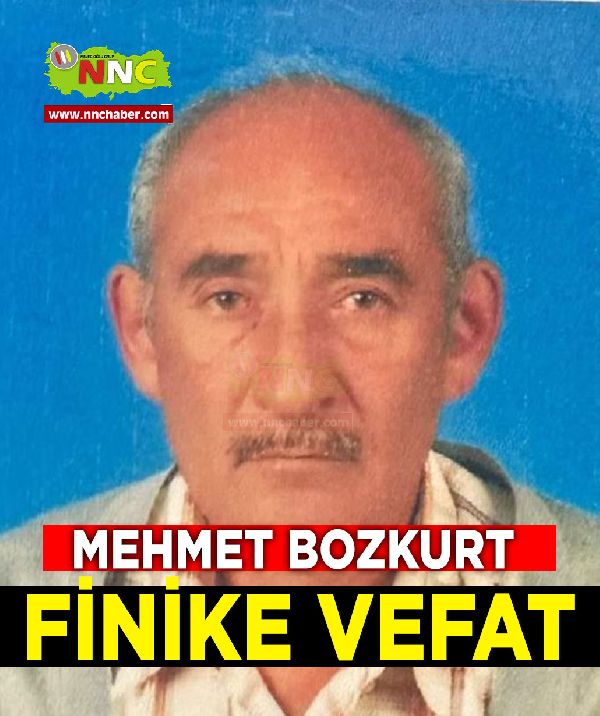 Finike Vefat Mehmet Bozkurt