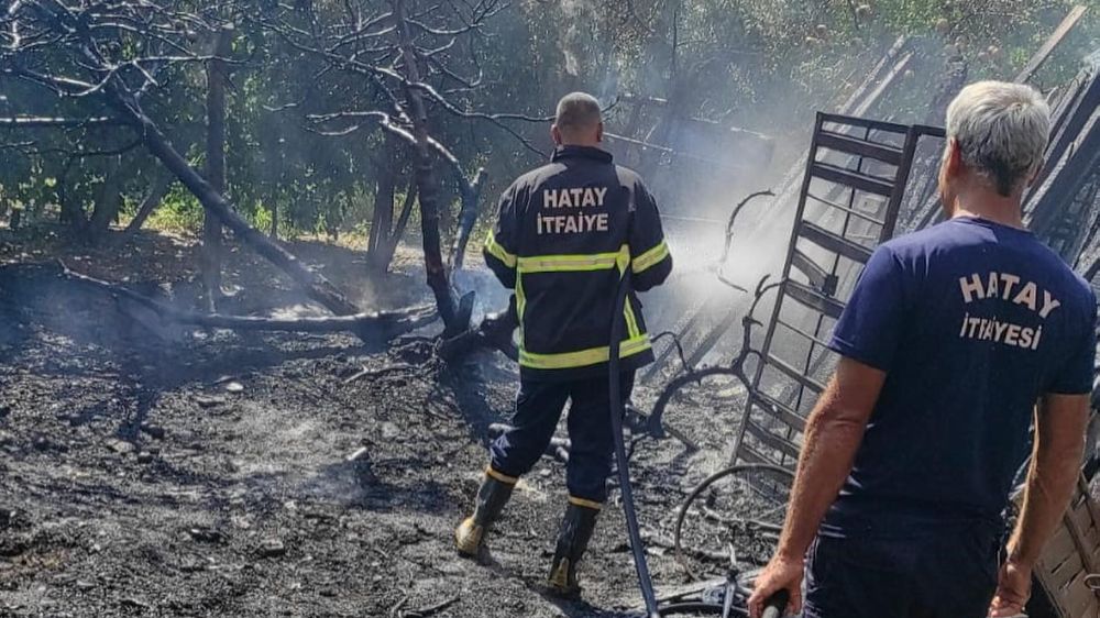 Hatay'da bahçe yangını