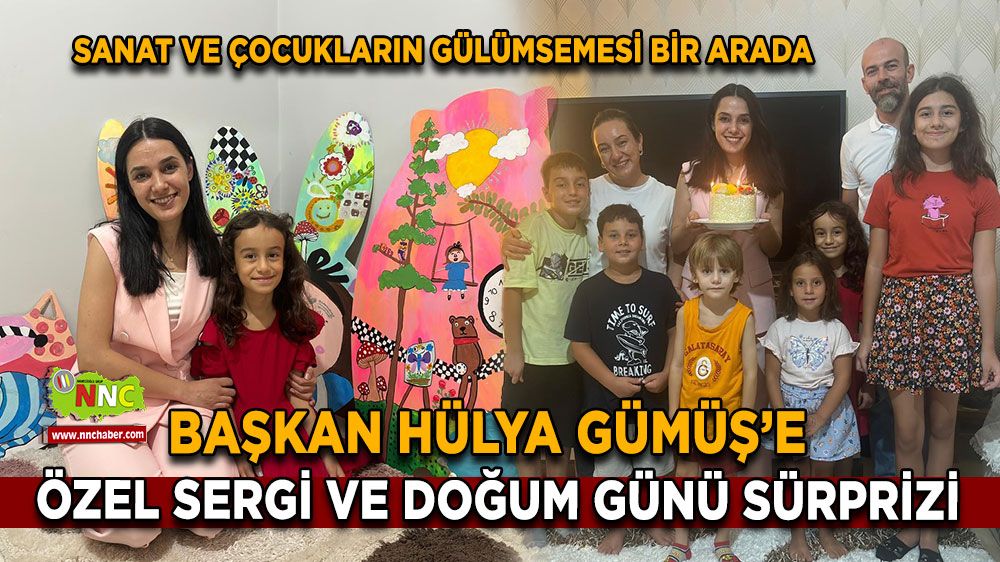 Hülya Gümüş'e özel sergi ve doğum günü sürprizi