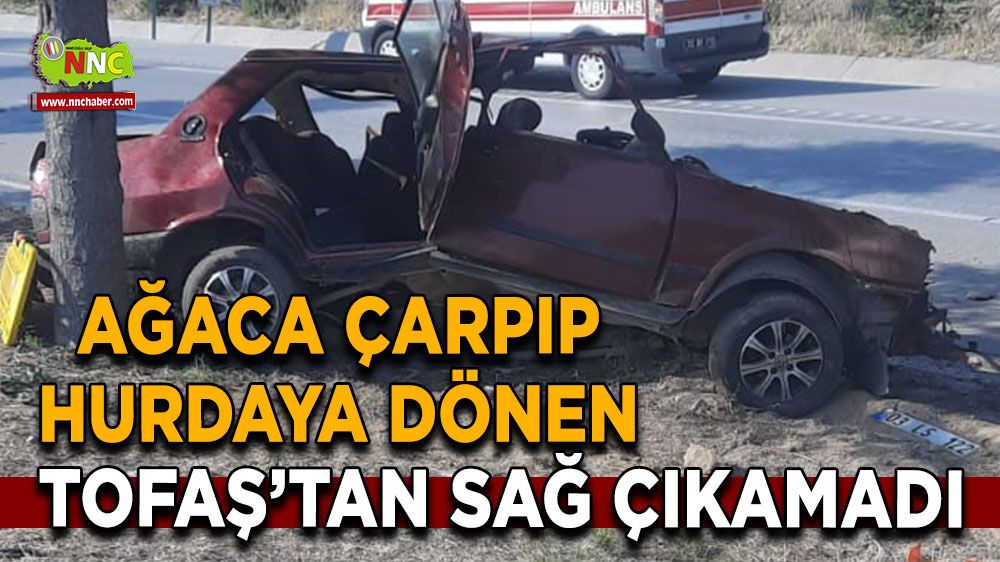 Isparta'da trafik kazası! Araç hurdaya döndü