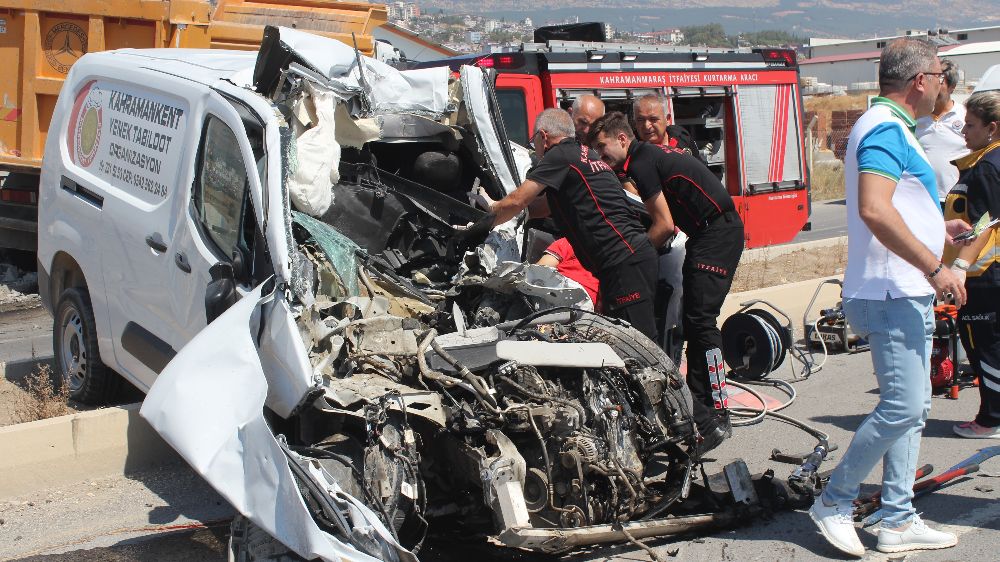 Kahramanmaraş'ta korkunç kaza 1 kişi hayatını kaybetti