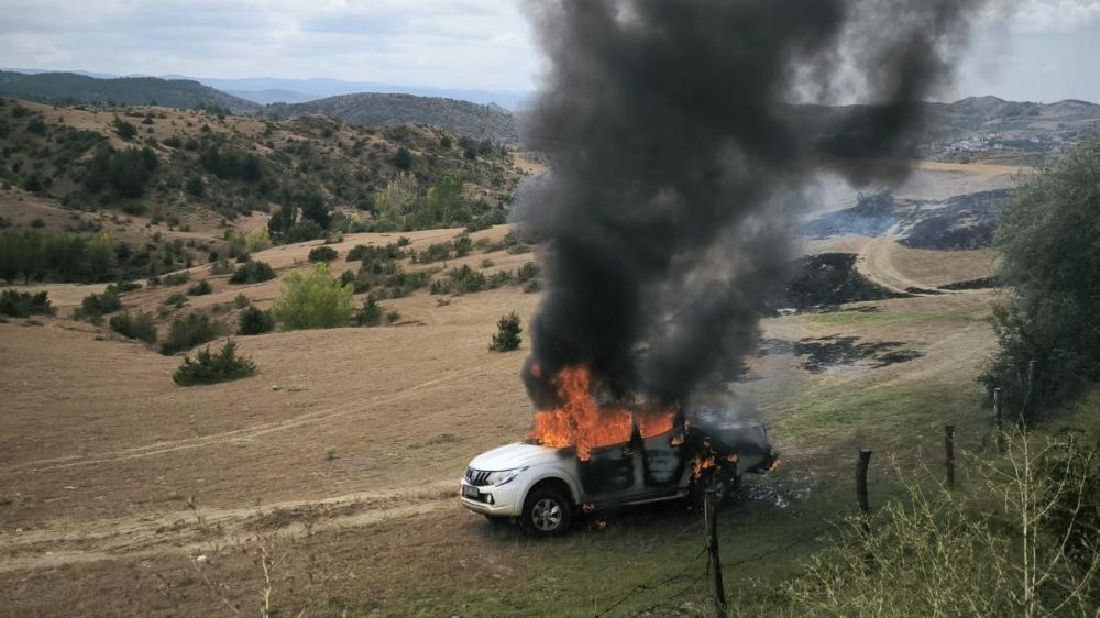 Kastamonu'da pikap alevlere teslim oldu 