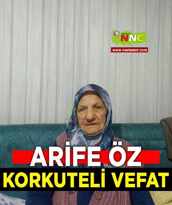 Korkuteli Vefat Arife Öz