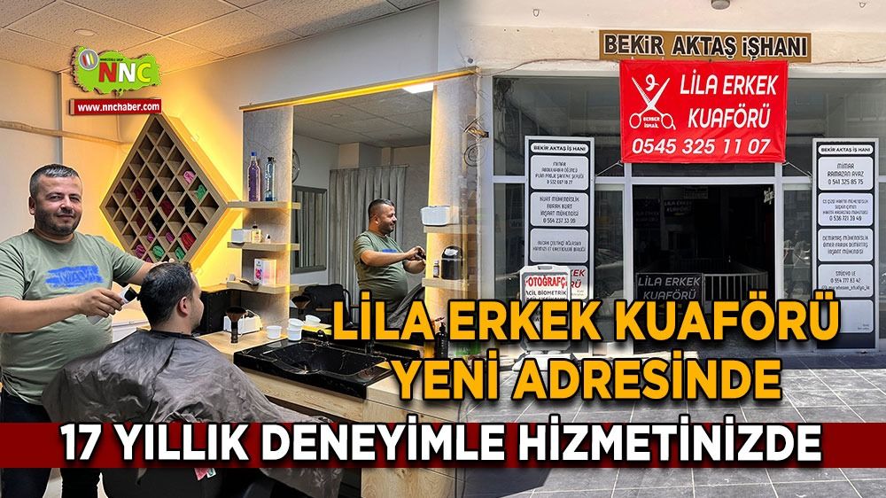 Lila Erkek Kuaförü yeni adresinde 17 yıllık tecrübeyle hizmetinizde