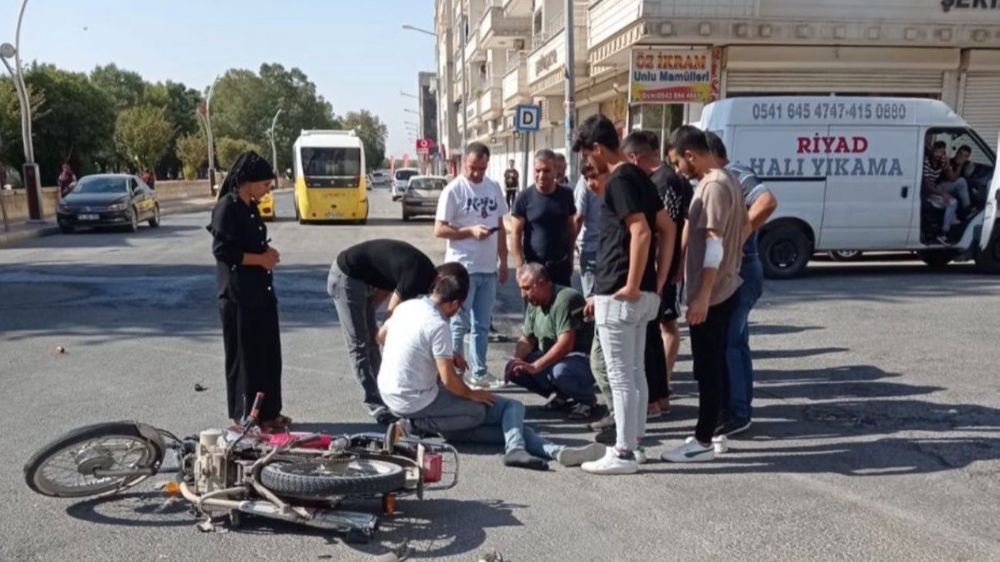 Mardin’de meydana gelen trafik kazasında motosiklet sürücüsü yaralandı