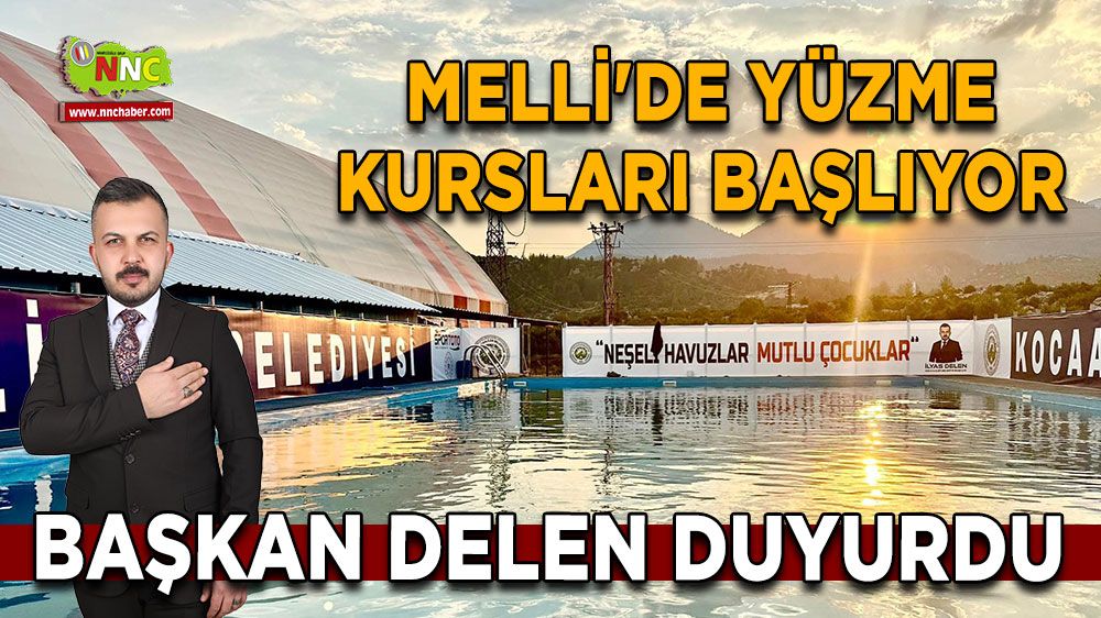 Melli'de yüzme kursları başlıyor, Başkan Delen duyurdu