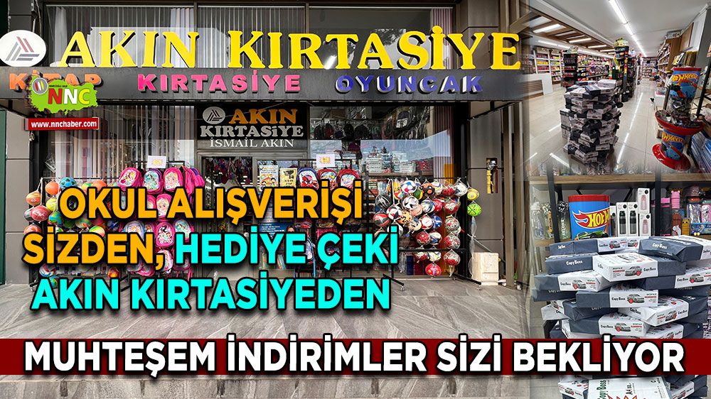 Okul alışverişi sizden, hediye çeki Akın Kırtasiyeden!