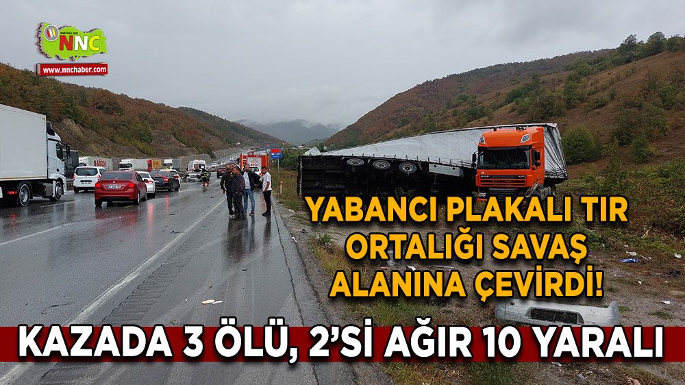 Samsun trafik kazası! Samsun'da hüzne boğan haber, Yabancı plakalı tırlı kazada 3 ölü, 2'si ağır 10 yaralı