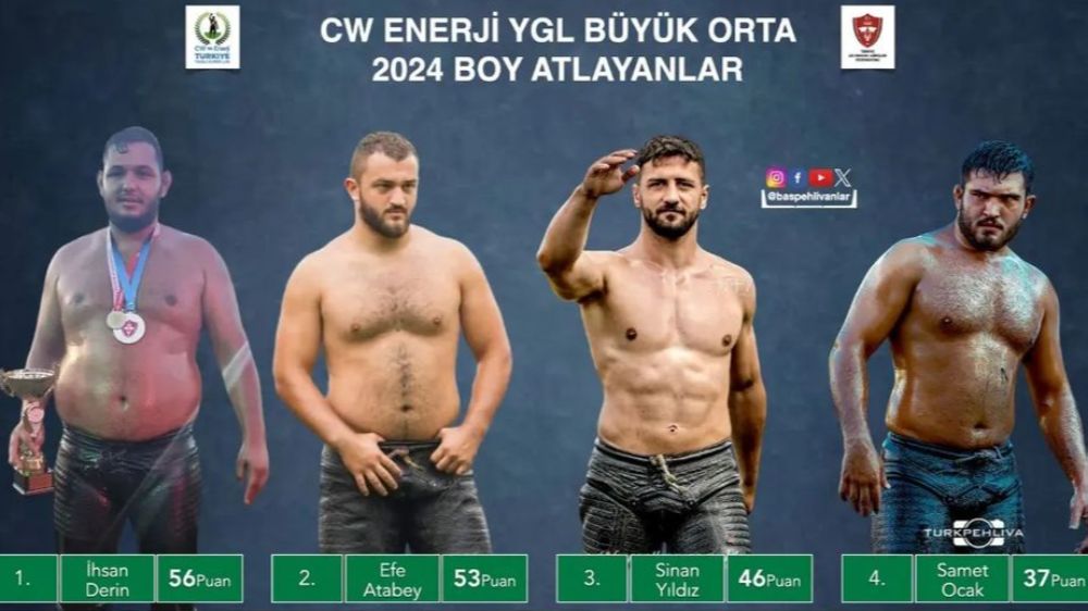 2024 CW Enerji Lig Güreşleri sona erdi. Talimat gereği 4 büyük orta pehlivanı boy atlayarak başaltına yükseldiler.