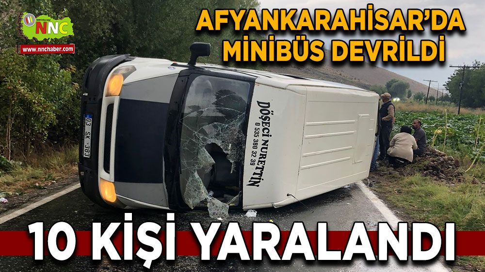 Afyon'da trafik kazası! 10 kişi yaralandı