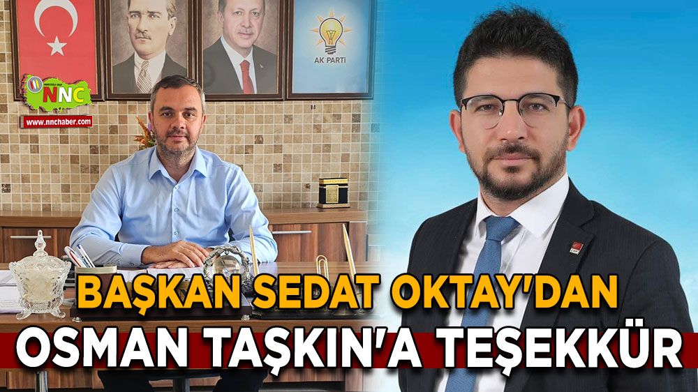 Ahmet Sedat Oktay'dan Osman Taşkın'a teşekkür