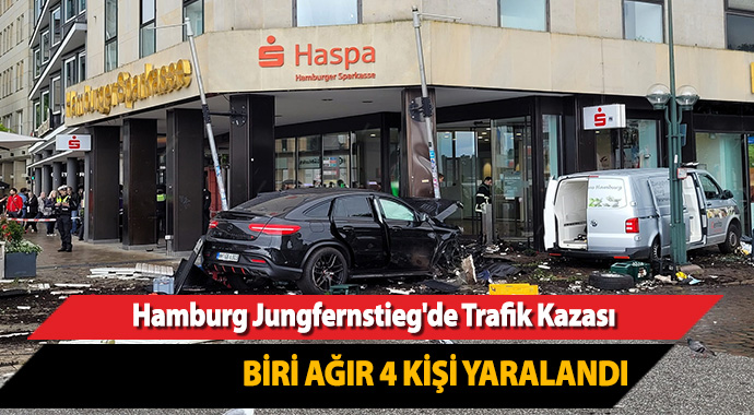 Almanya’nın Hamburg kentinde trafik kazası 4 yaralı 