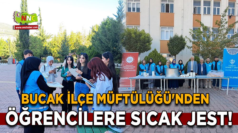 Bucak İlçe Müftülüğü'nden öğrencilere sıcak jest! 