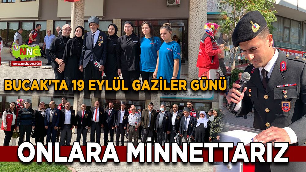 Bucak'ta 19 Eylül Gaziler Günü töreni! 