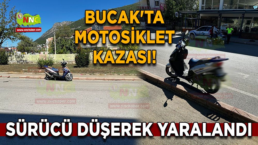 Bucak'ta motosiklet kazası! Sürücü düşerek yaralandı