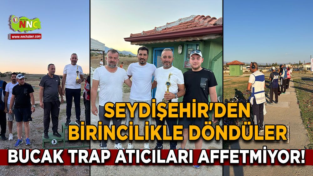 Bucak Trap Atıcıları affetmiyor! Seydişehir'den birincilikle döndüler