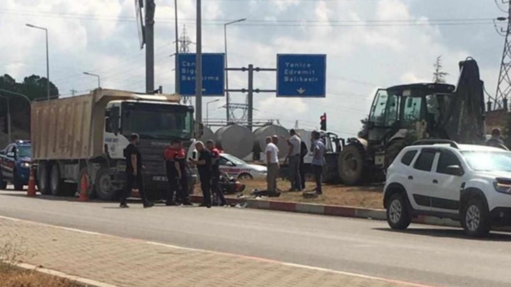 Çanakkale'de feci kaza motosiklet sürücüsü hayatını kaybetti